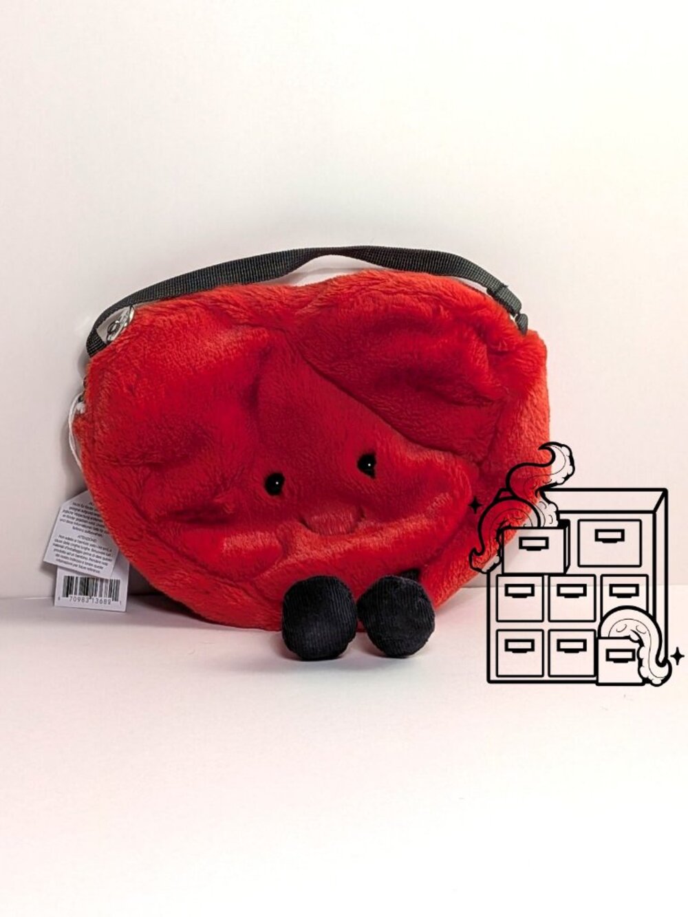 Jellycat Retired Amuseables Heart Bag A4HB NWT/Display Only